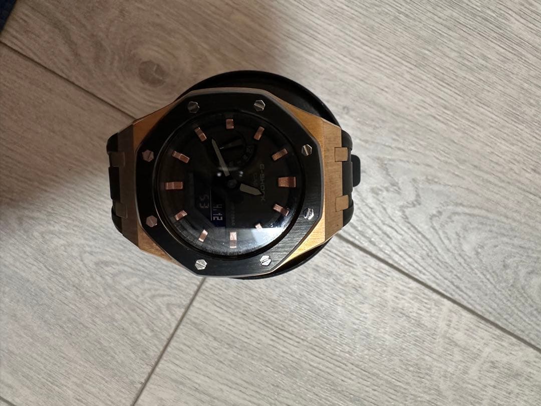 G-shock Ga2100-1A1 カシオーク カスタマイズ ローズゴールド