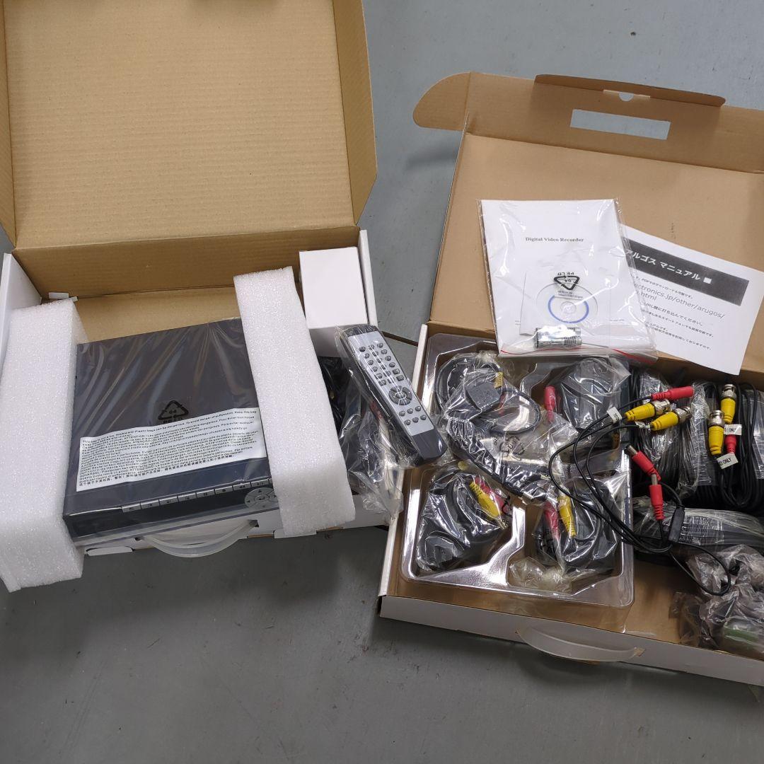 アルゴス　防犯カメラ　一式セット　カメラ4台 録画装置セット