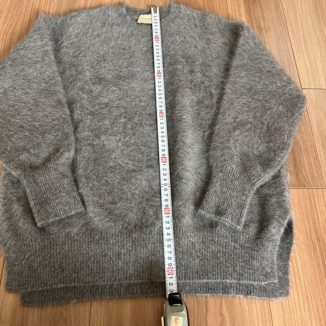 UNITED ARROWSフォックスカシミヤクルーネックニット グレー