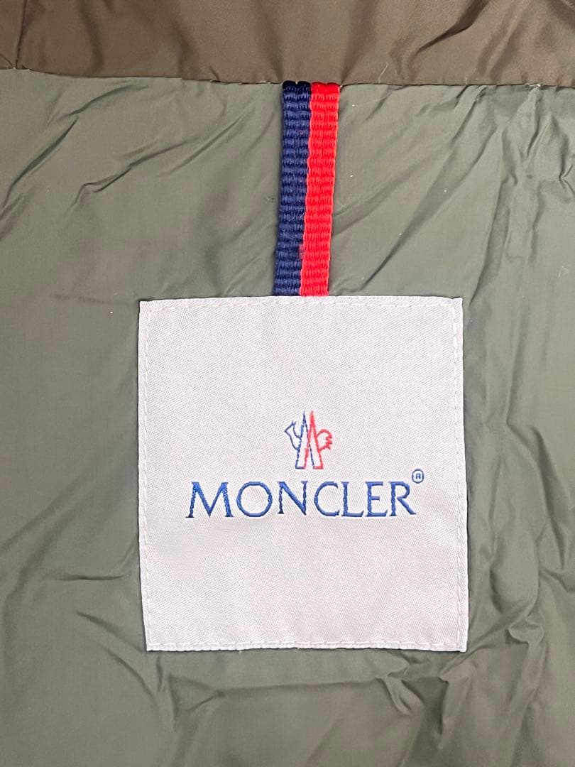 【鑑定済】MONCLER モンクレール ロングダウンコート カーキ サイズ1