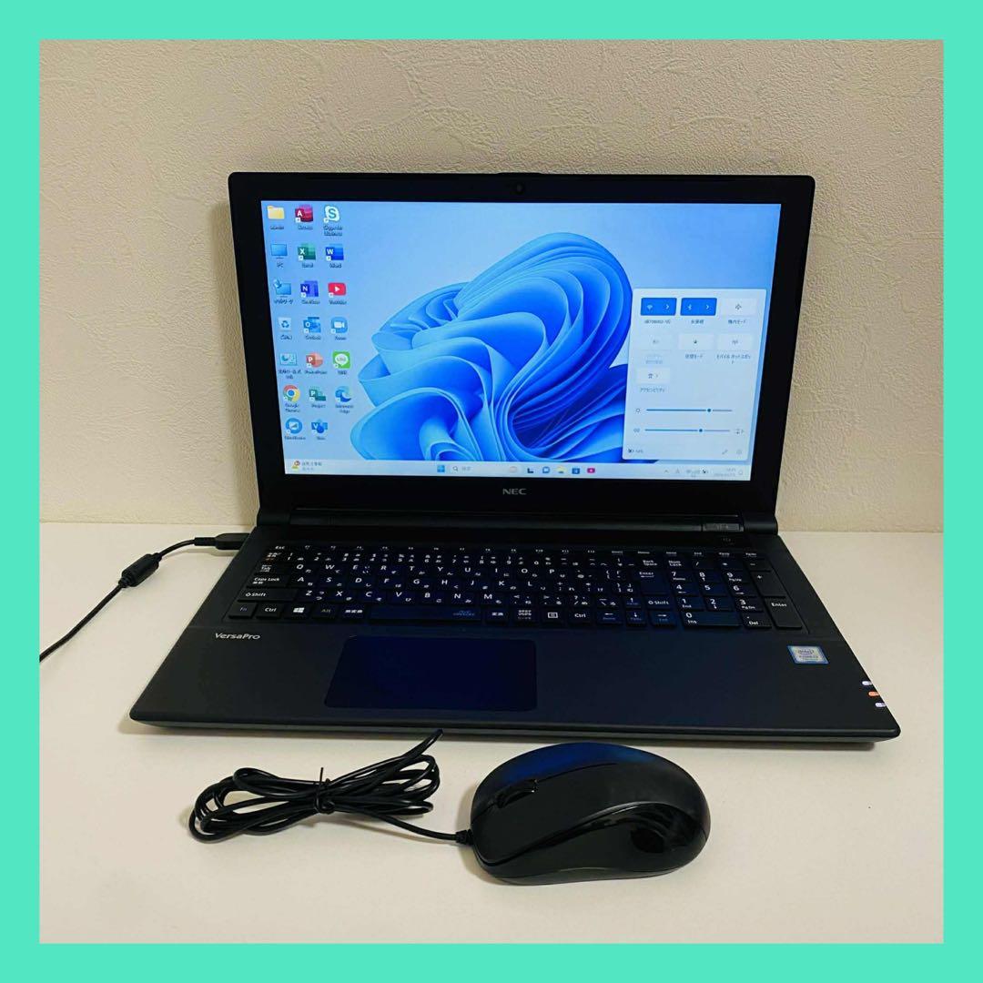 Y27 NECノートパソコンSSD第7世代Windows11オフィス2024付き