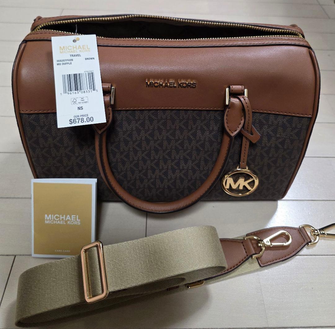 【美品】 MICHAEL KORS ハンドバッグ ボストン ブラウン ショルダー