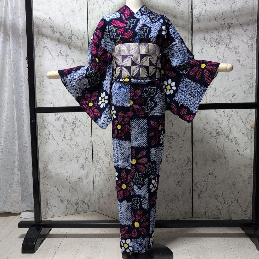 kappo様ご購入高級有松絞り　大人チャーミングな浴衣　美品