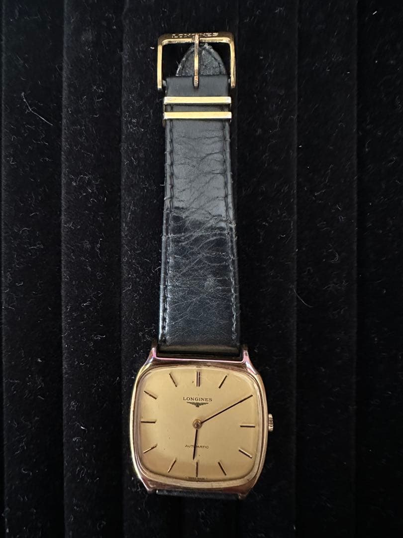 ☆LONGINES AUTOMATIC ゴールド レザー稼働品☆