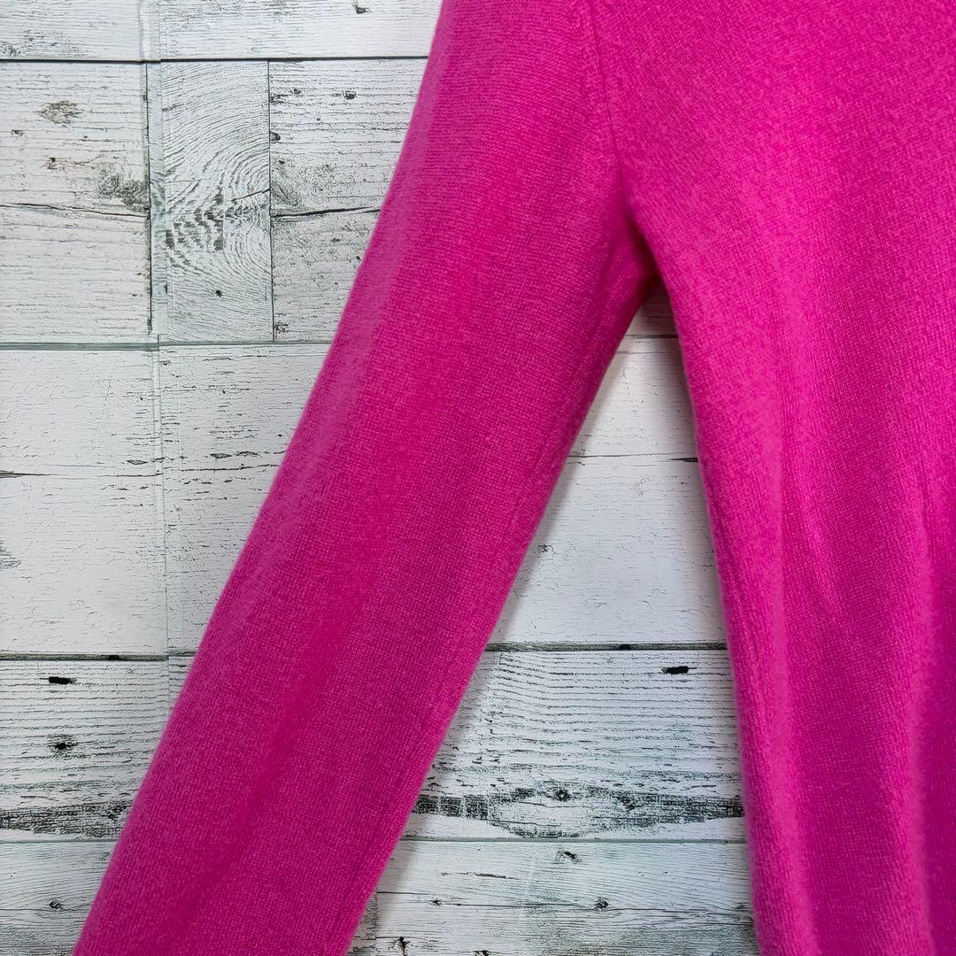 ☆高級カシミヤ100%☆セオリー　Vネックニットプルオーバー ピンク　Sサイズ