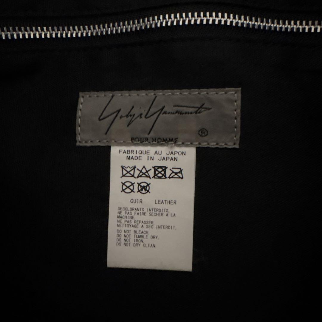 【美品】ヨウジヤマモト サイドジップレザートートバッグ　　袋付き