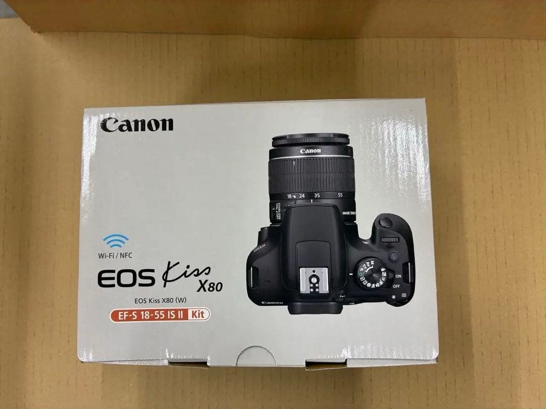 【新品】Canon EOS Kiss X80 レンズキット 箱ダメージあり