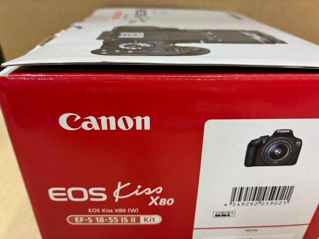 【新品】Canon EOS Kiss X80 レンズキット 箱ダメージあり