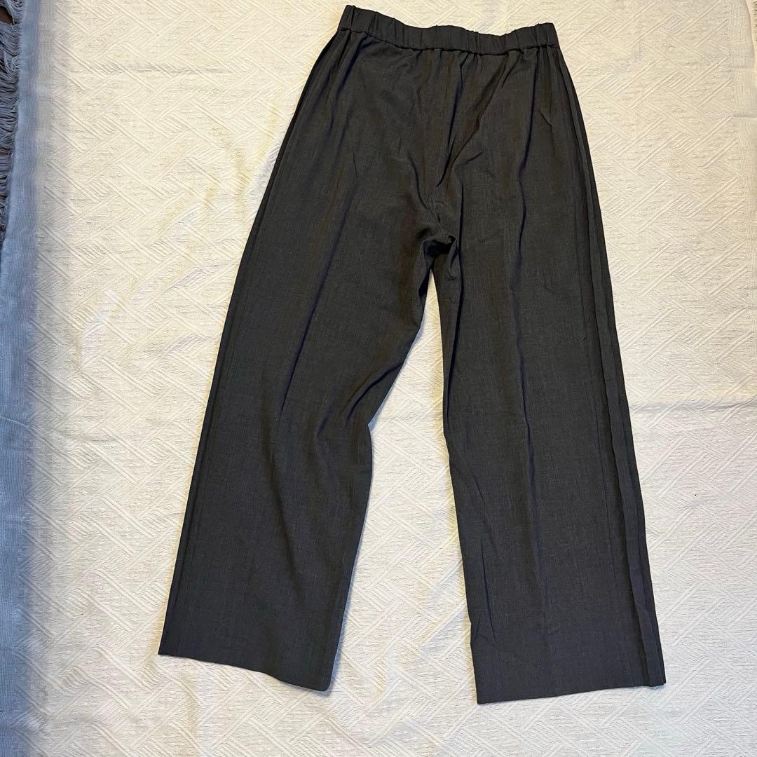 洗える防しわデザインテーラードジャケットプリーツパンツストレッチスーツ