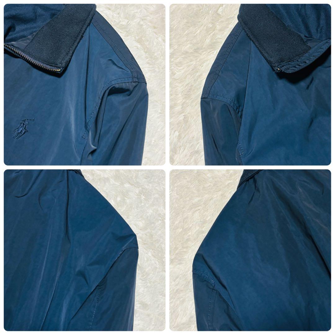 美品 ポロ ラルフローレン ハリントンジャケット 紺 スウィングトップ G9