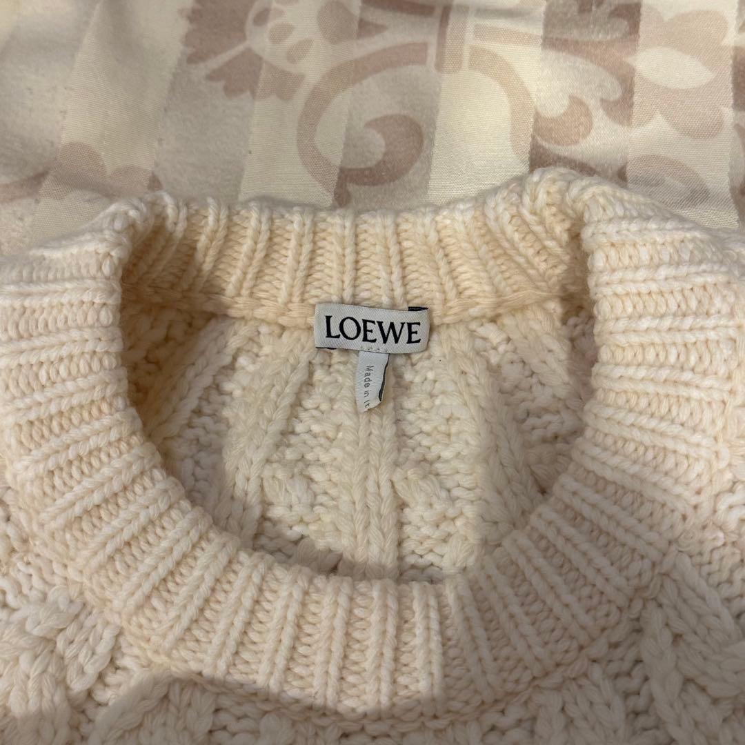 ロエベ アナグラム ケーブル編みニット