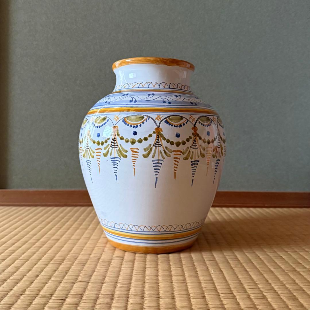 デルフト 色絵 壺 花瓶 オランダ 19世紀 江戸時代 阿蘭陀 古美術 マイセン