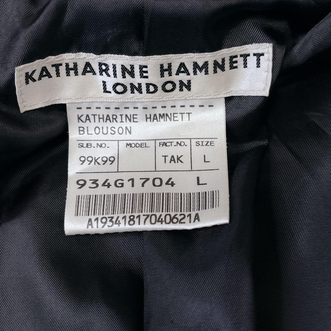 美品　キャサリンハムネット　シングルライダースジャケット　レザー　牛革　L