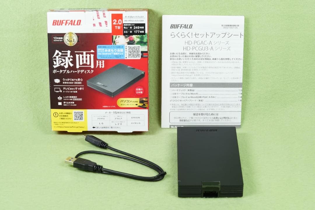 BUFFALO USB3.1(Gen.1)対応 ポータブルHDD スタンダードm