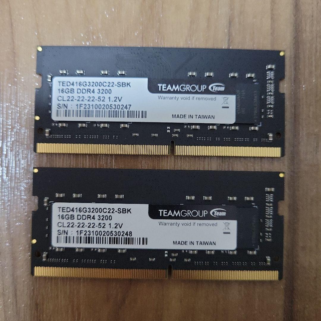 TEAMGROUP メモリ32GB(16GB×2) DDR4 3200