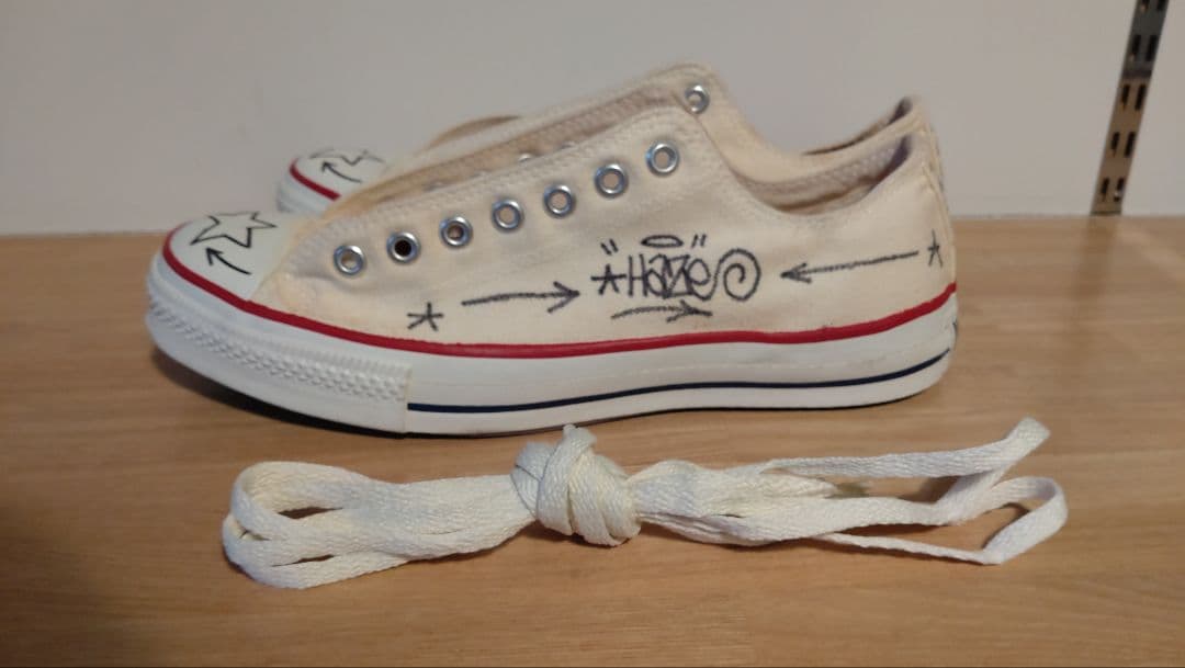 【超貴重】エリック・ヘイズ 直筆アート入り 米国製コンバース