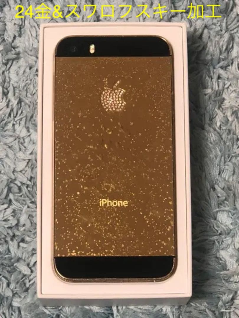 24金&スワロフスキー加工　iPhone 5s(使用不可)
