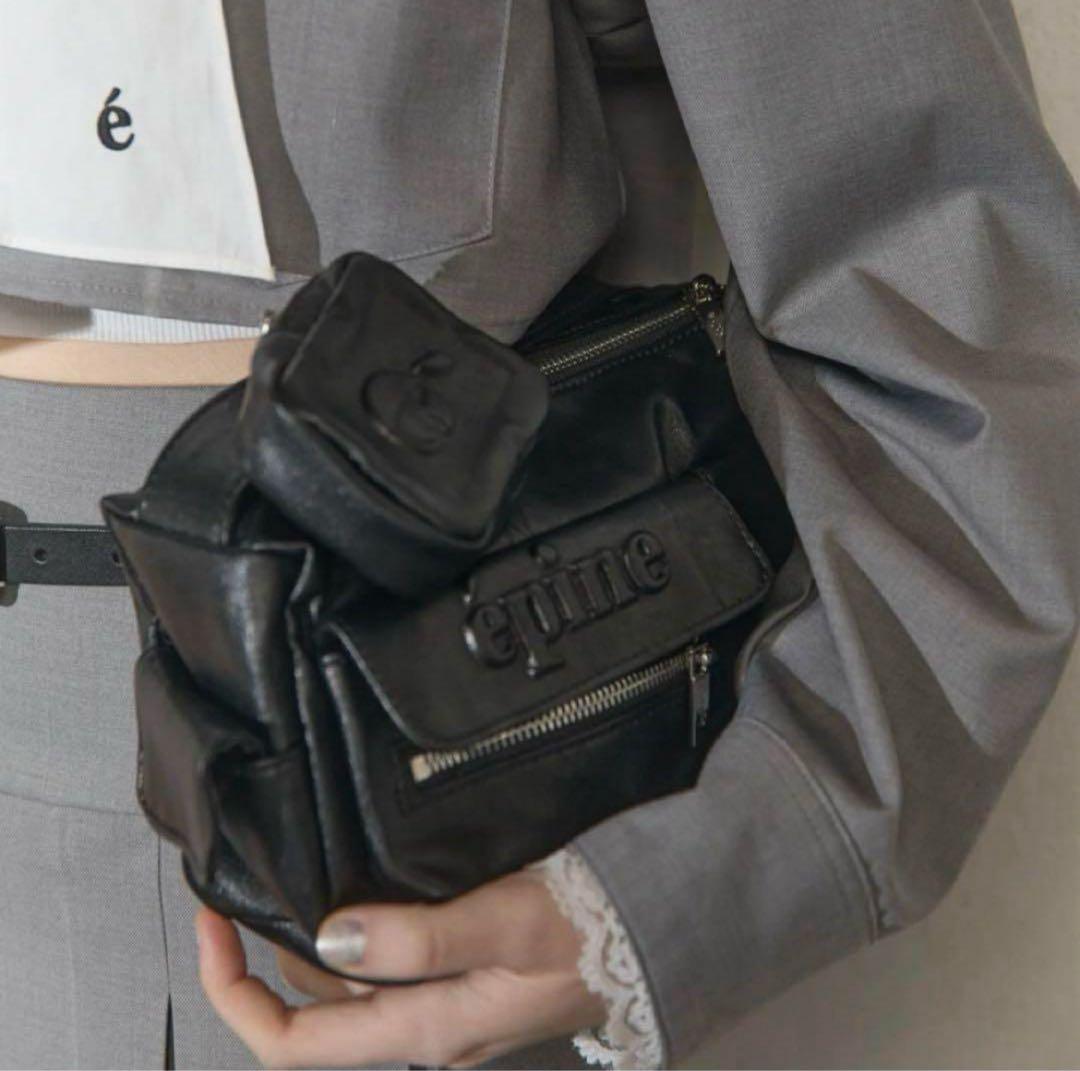épine pouch Pocket bag black エピヌ バッグ