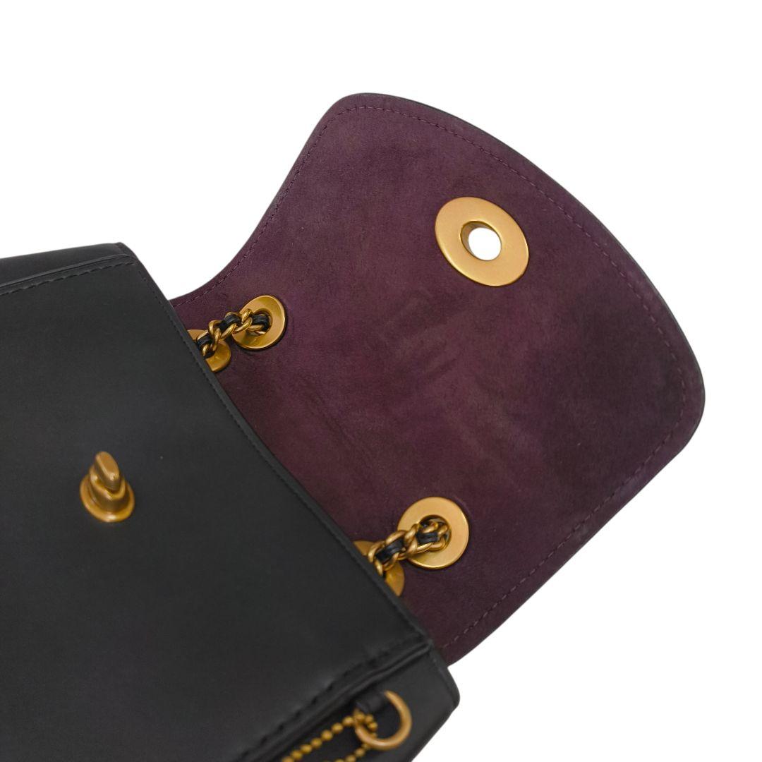 希少✨ コーチ リュック パーカー レザー ターンロック チェーン ブラック