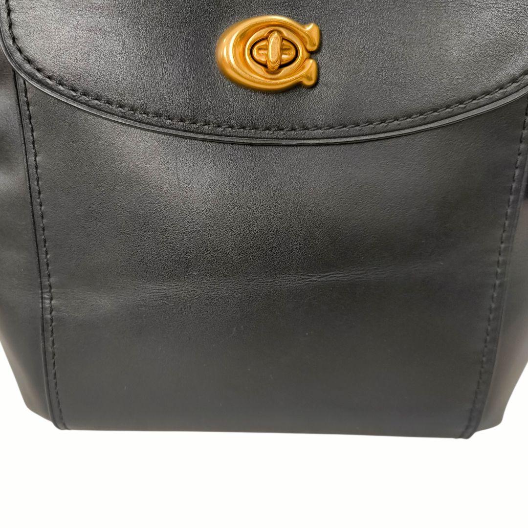 希少✨ コーチ リュック パーカー レザー ターンロック チェーン ブラック