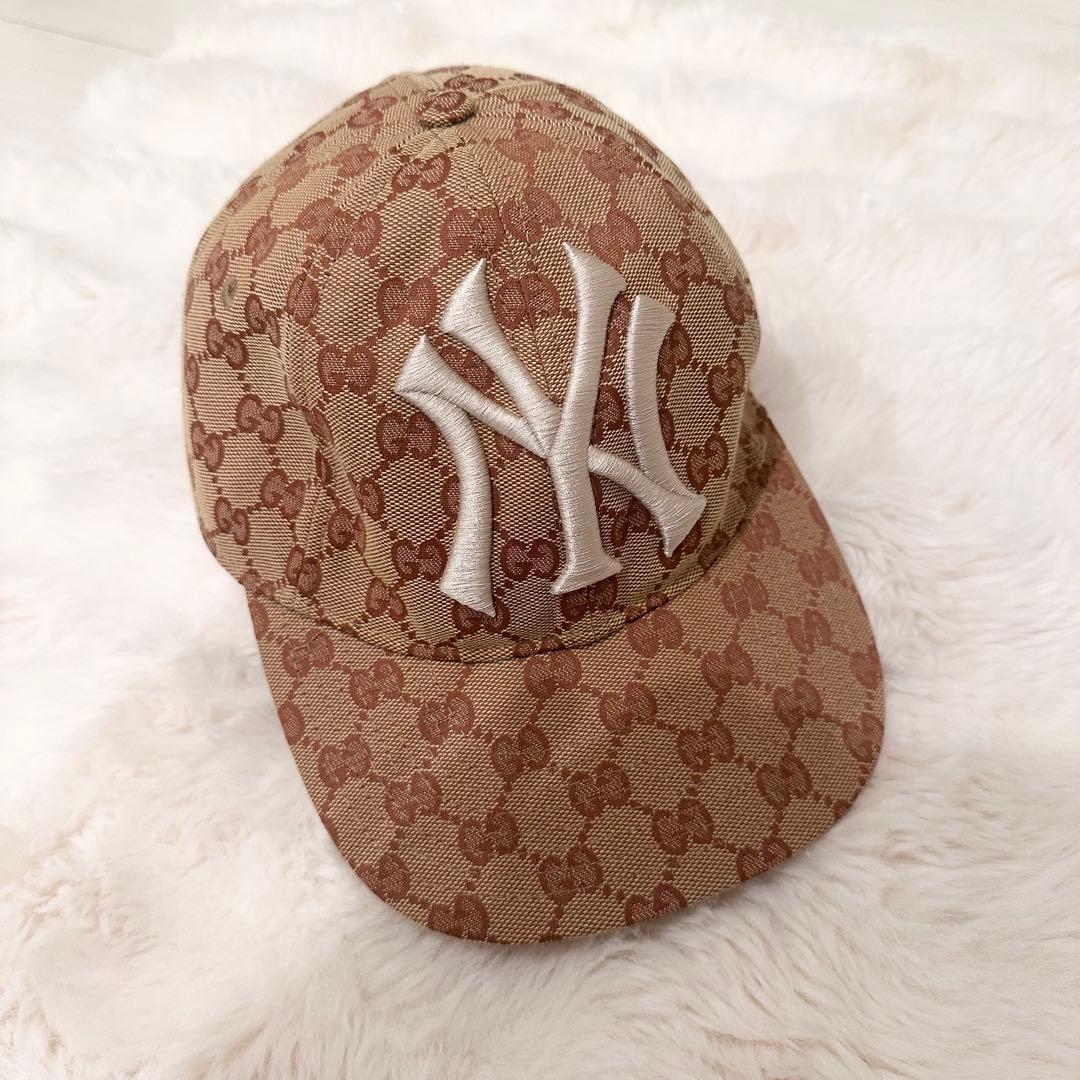 GUCCI×ヤンキース コラボ GG柄キャップ