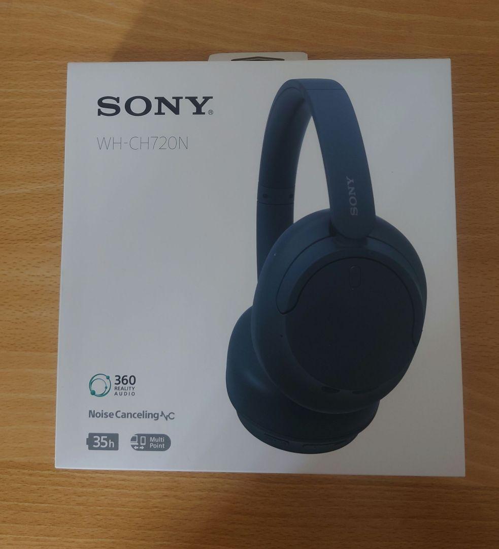 【美品】SONY WH-CH720N ワイヤレスヘッドホン ブルー　スタンド付き