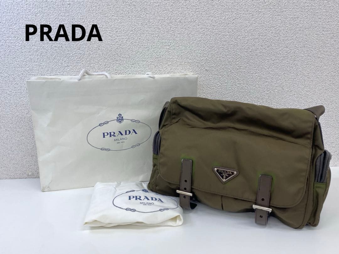 PRADA プラダ ブラウン メッセンジャーバッグ メンズバッグ