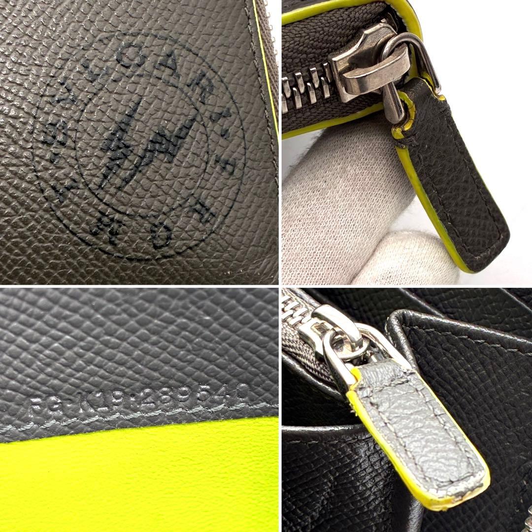 美品 ブルガリ 長財布 藤原ヒロシコラボ フラグメント 長財布 レザー グレー