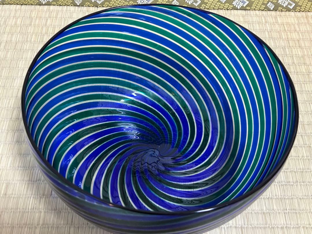 茶道具 ガラス水指 平水指 ベネチアグラス