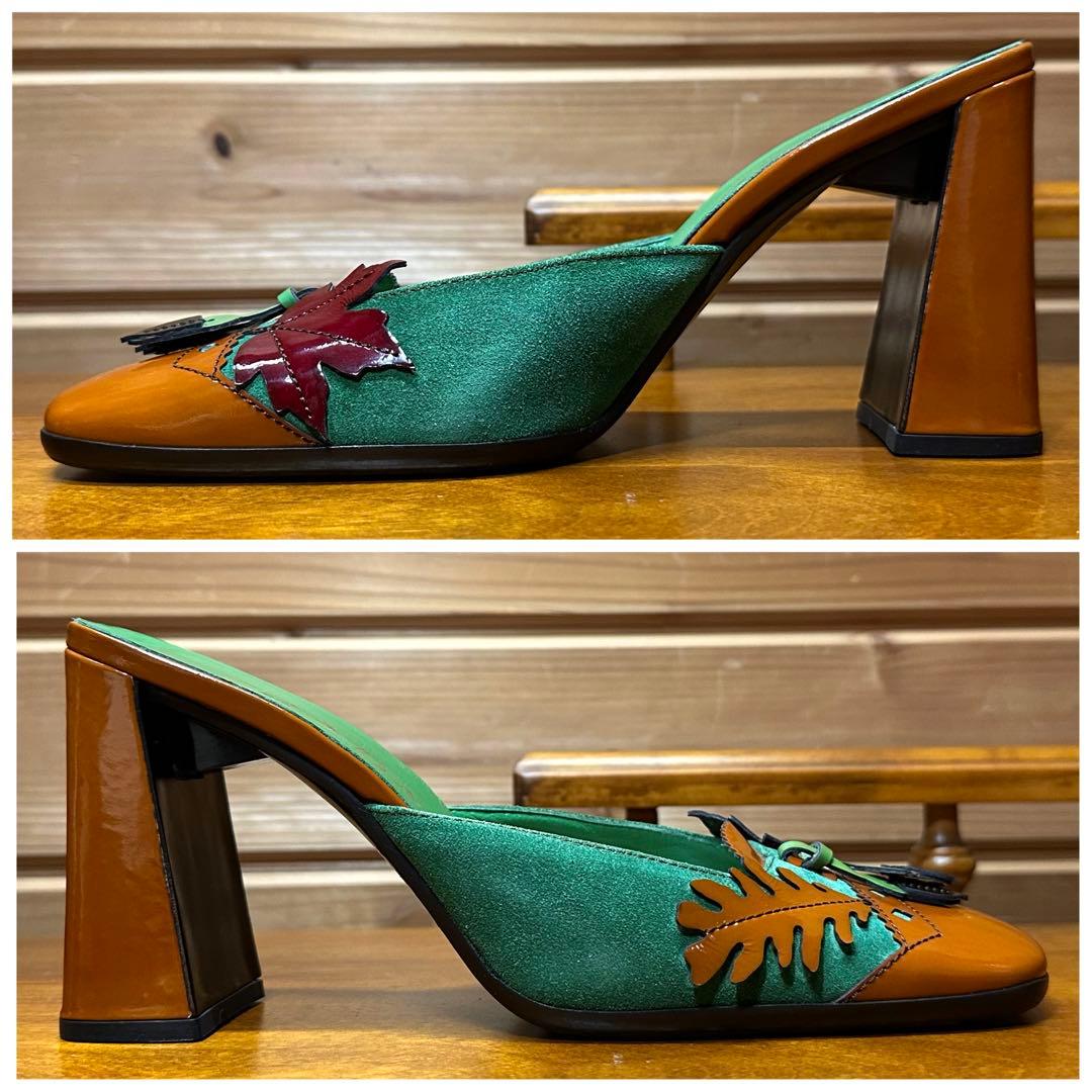 レア！ PRADA ヴィンテージ F/W 1999 秋色 リーフ ミュール