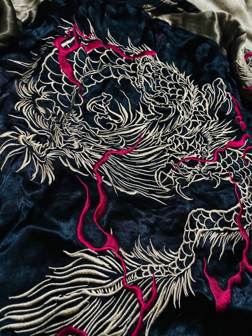 ORIENTAL ２面用 龍 桜 日本限定 スカジャン unisex レーヨン