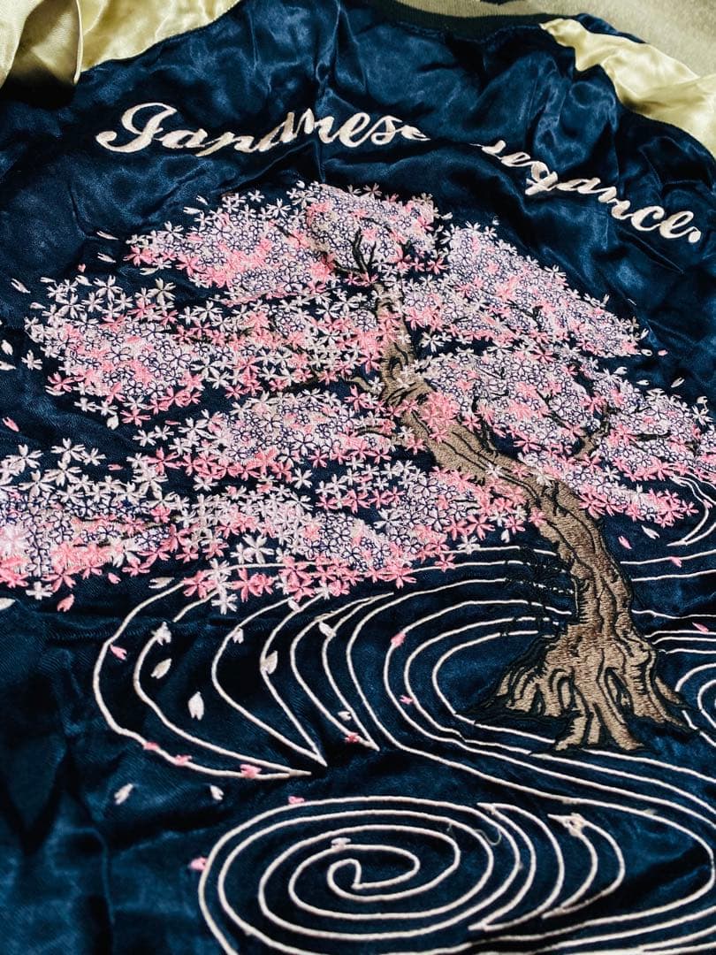 ORIENTAL ２面用 龍 桜 日本限定 スカジャン unisex レーヨン