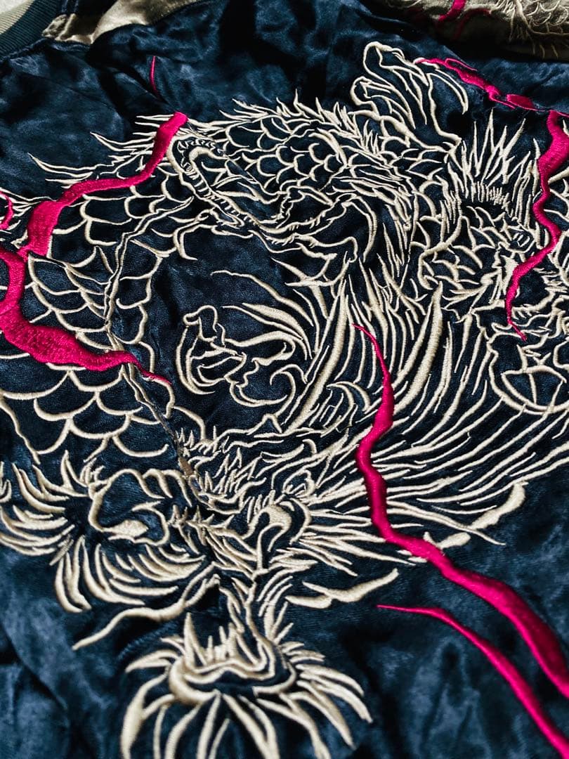 ORIENTAL ２面用 龍 桜 日本限定 スカジャン unisex レーヨン