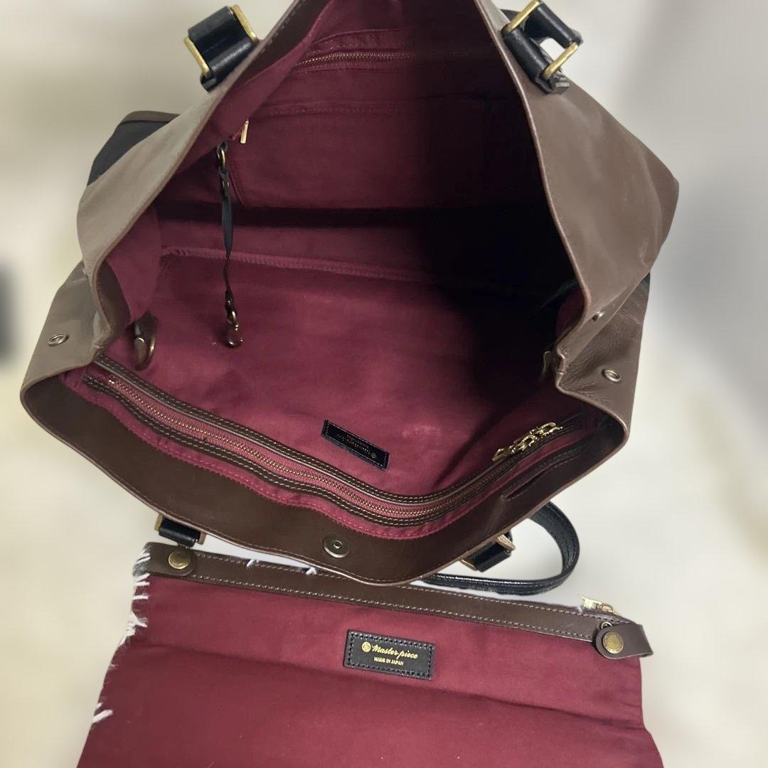 【美品】マスターピース　トートバッグ　Gloss ver.2　オールレザー