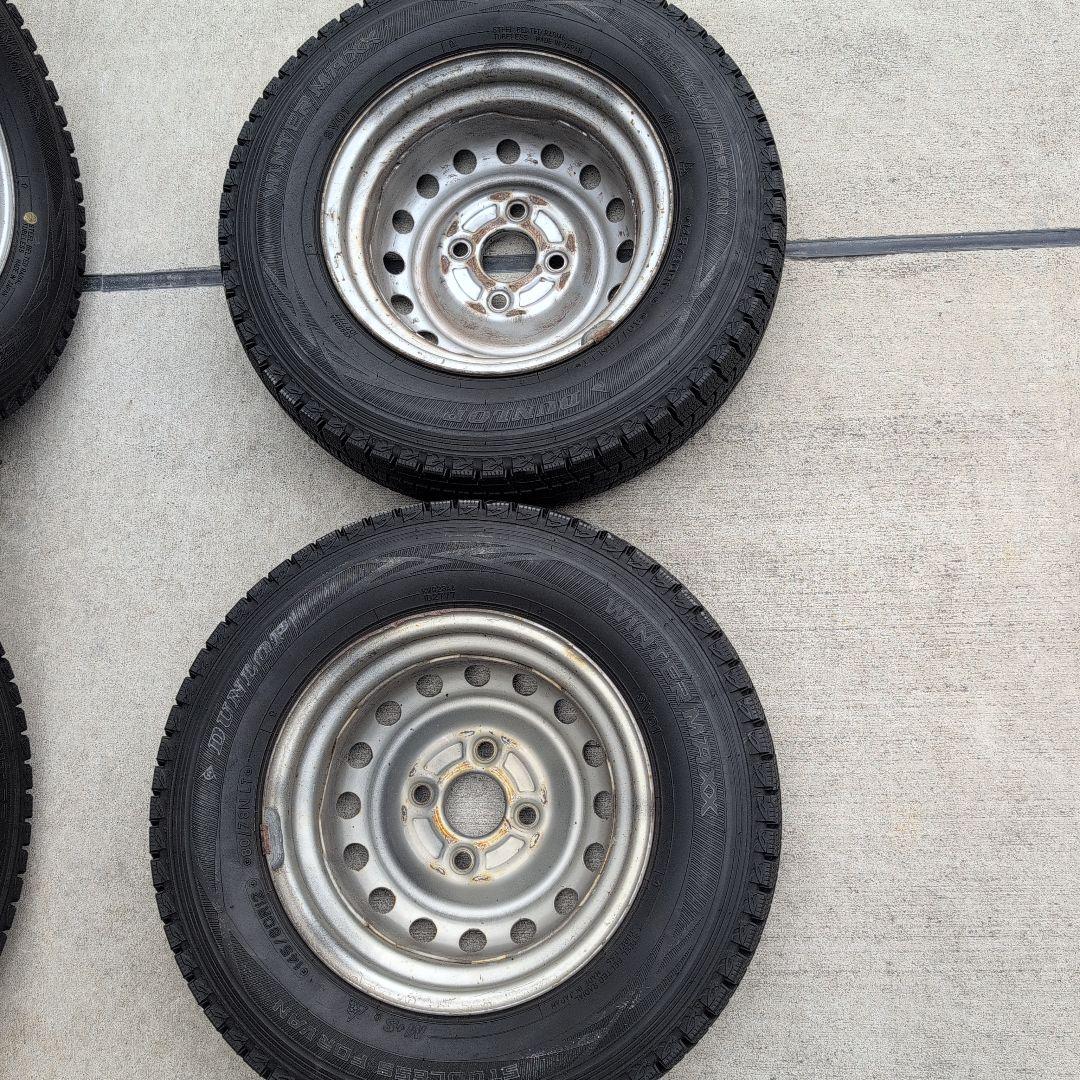 バリ山！ダンロップ スタッドレスタイヤ ミニキャブ 22年製 145/80r12