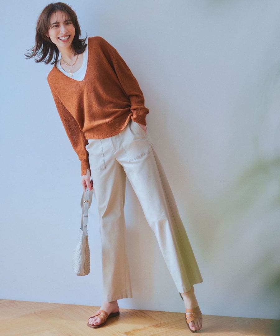 極美品 23区 24SS 雑誌掲載 スラブツイルストレッチ ベイカー パンツ