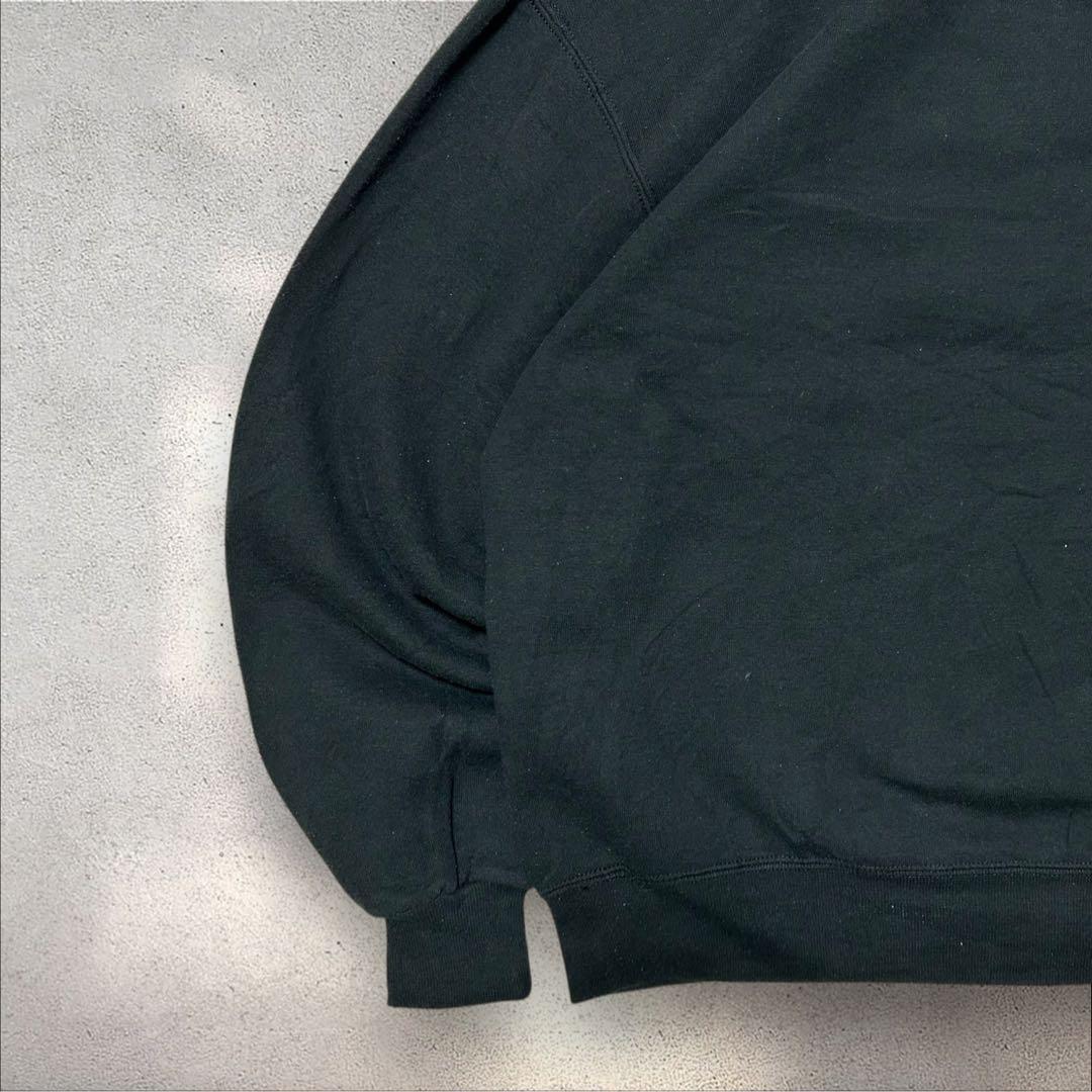 希少RUSSELL 90s USA製ブランクスウェット前Vソリッド無地スウェット