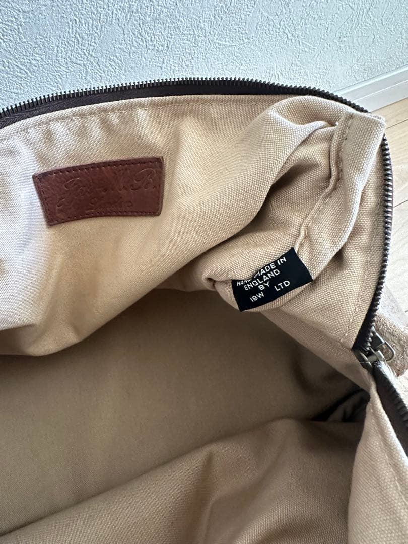 Jas-M.B. ハラコ/レザー ボストンバッグ