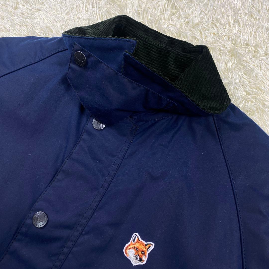 未使用品 Barbour メゾンキツネ ワックスジャケット S ビューフォート