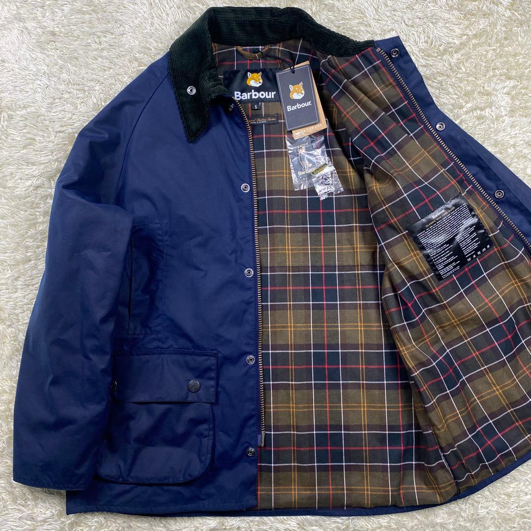 未使用品 Barbour メゾンキツネ ワックスジャケット S ビューフォート