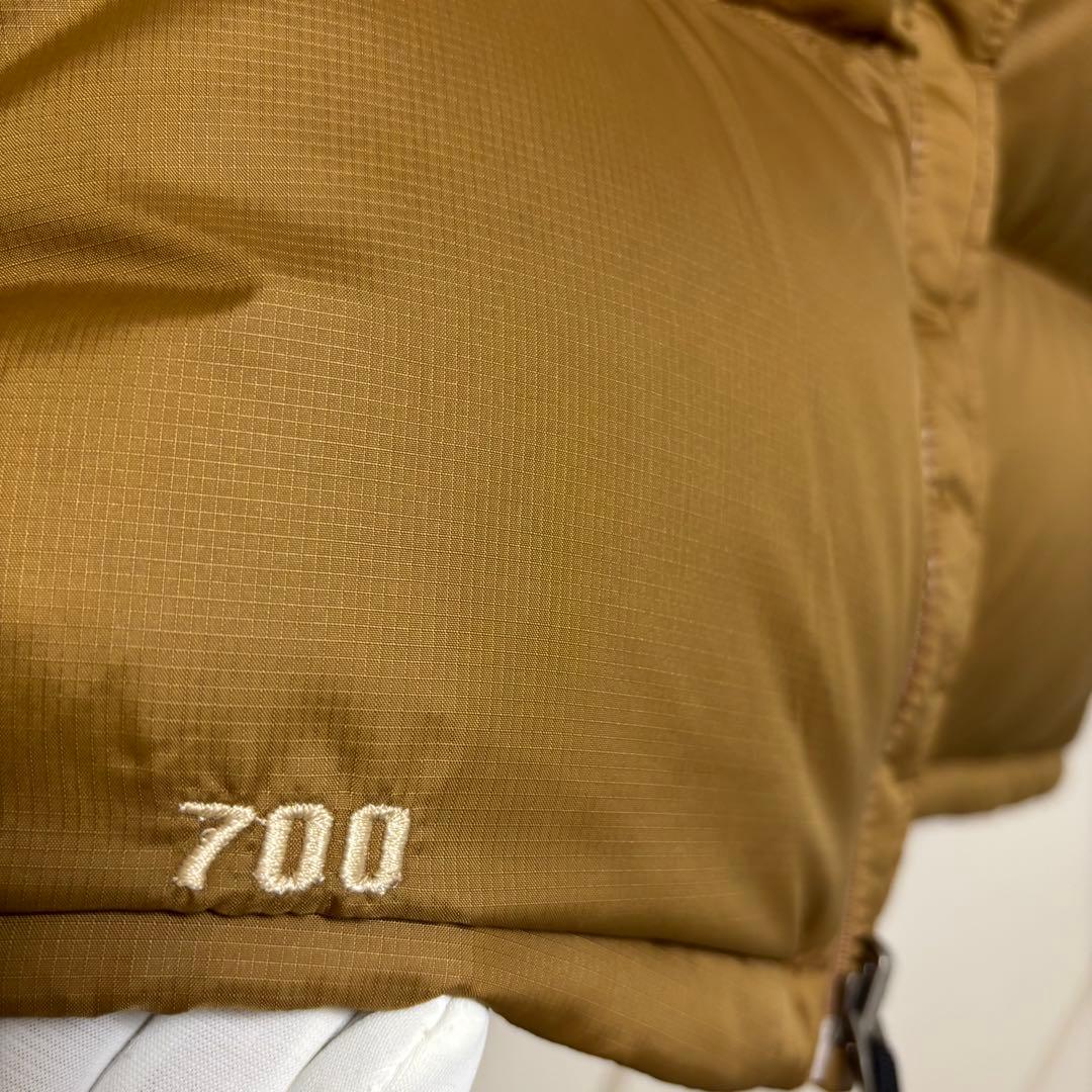 超希少　XL 新品センターロゴ　ダウン　ベスト　ヌプシ　ブラウン