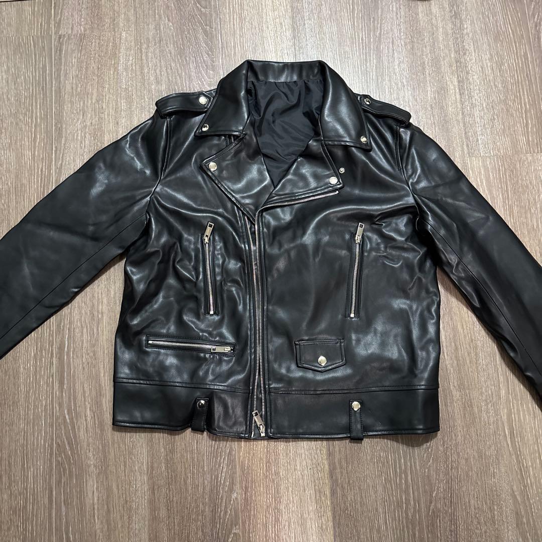 ブランド不明　ダブルライダースジャケット