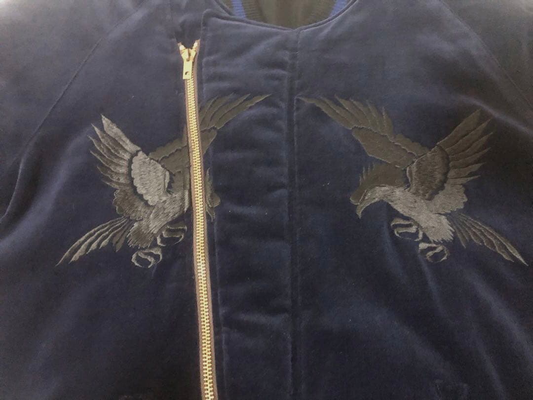 MIHARAYASUHIRO/スカジャン zip upブルゾン46 リバーシブル