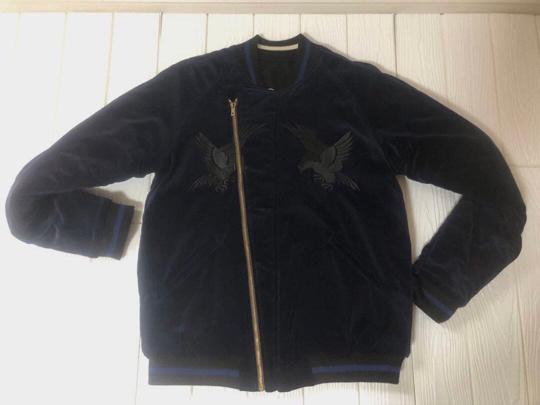 MIHARAYASUHIRO/スカジャン zip upブルゾン46 リバーシブル