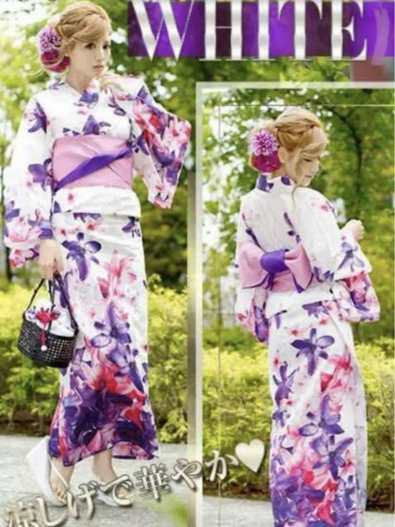 らら　浴衣　浴衣帯セット浴衣　rady レディー　トロピカルフラワー