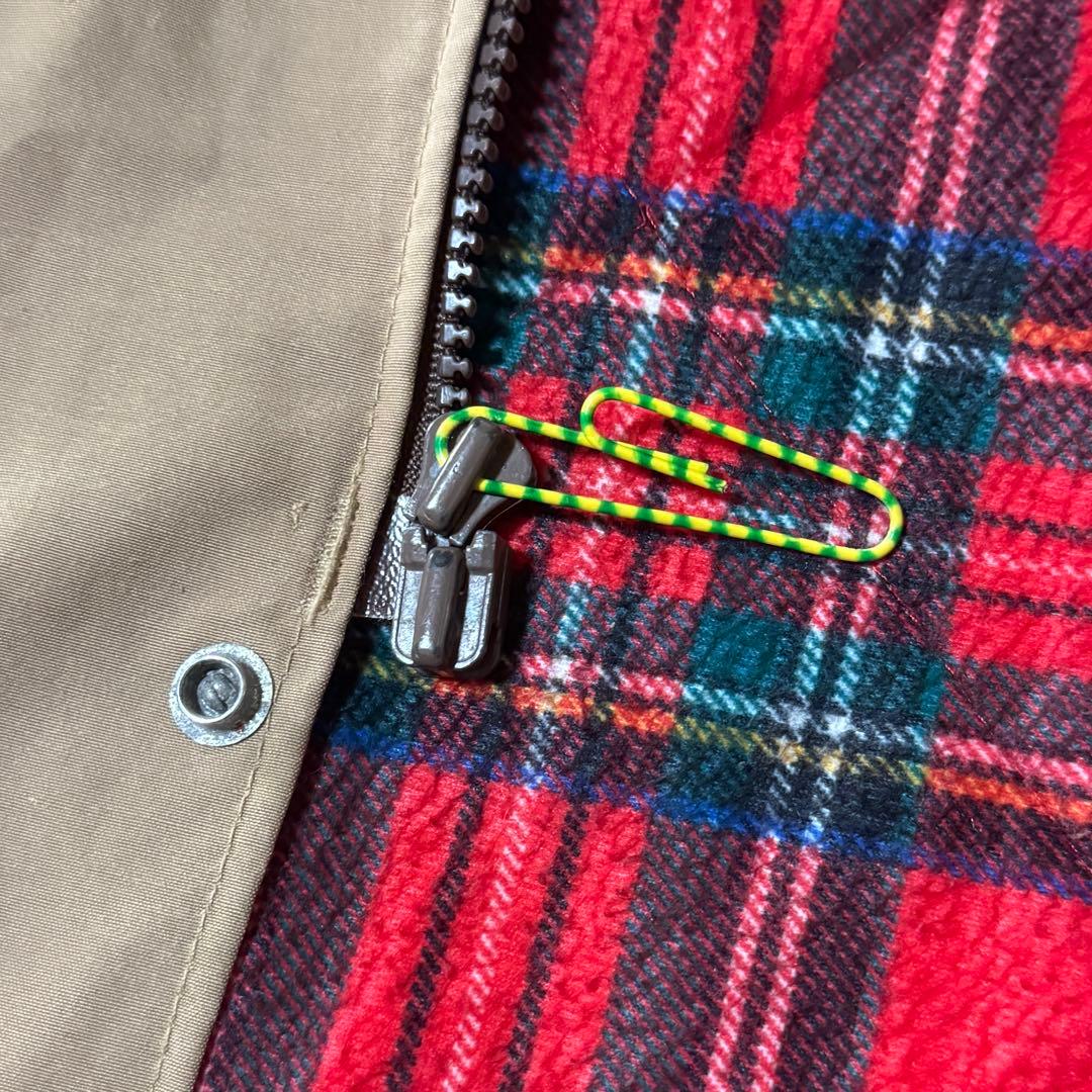 USA製 カーハート ナイロンジャケット 裏地タータンチェック XLサイズ