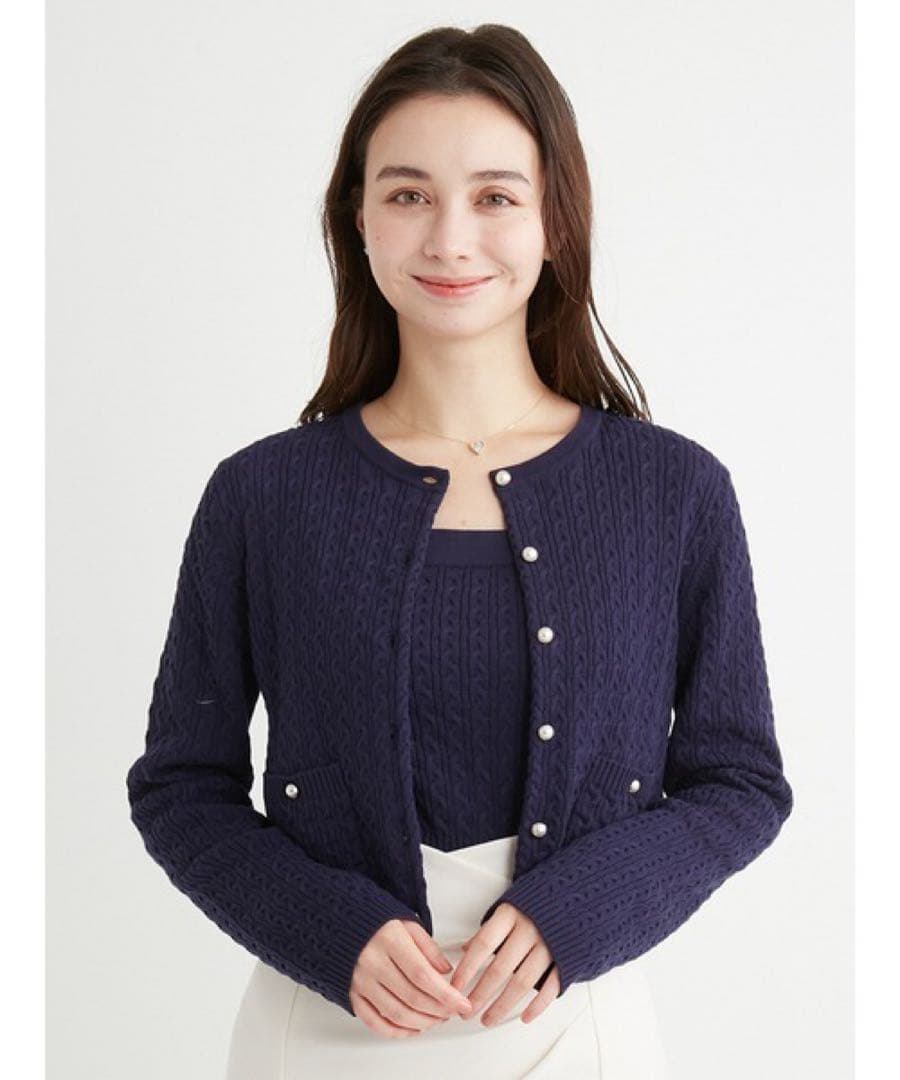 セルフォード　celford バリエーションニットアンサンブル 紺