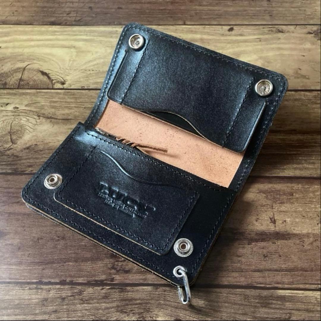 【まるさん】トラッカーウォレット150（ミドル）3層【お札を折らずに収納】