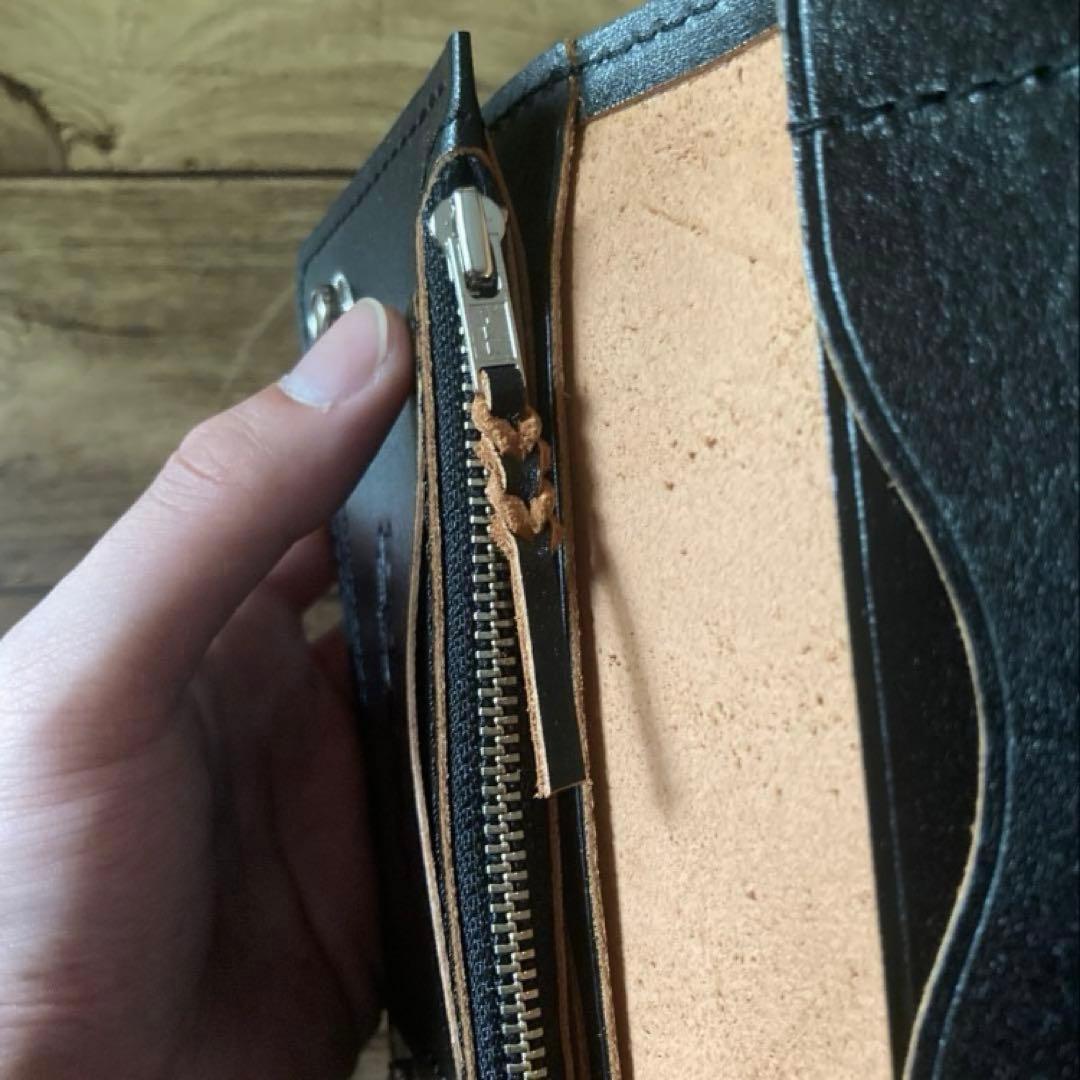 【まるさん】トラッカーウォレット150（ミドル）3層【お札を折らずに収納】