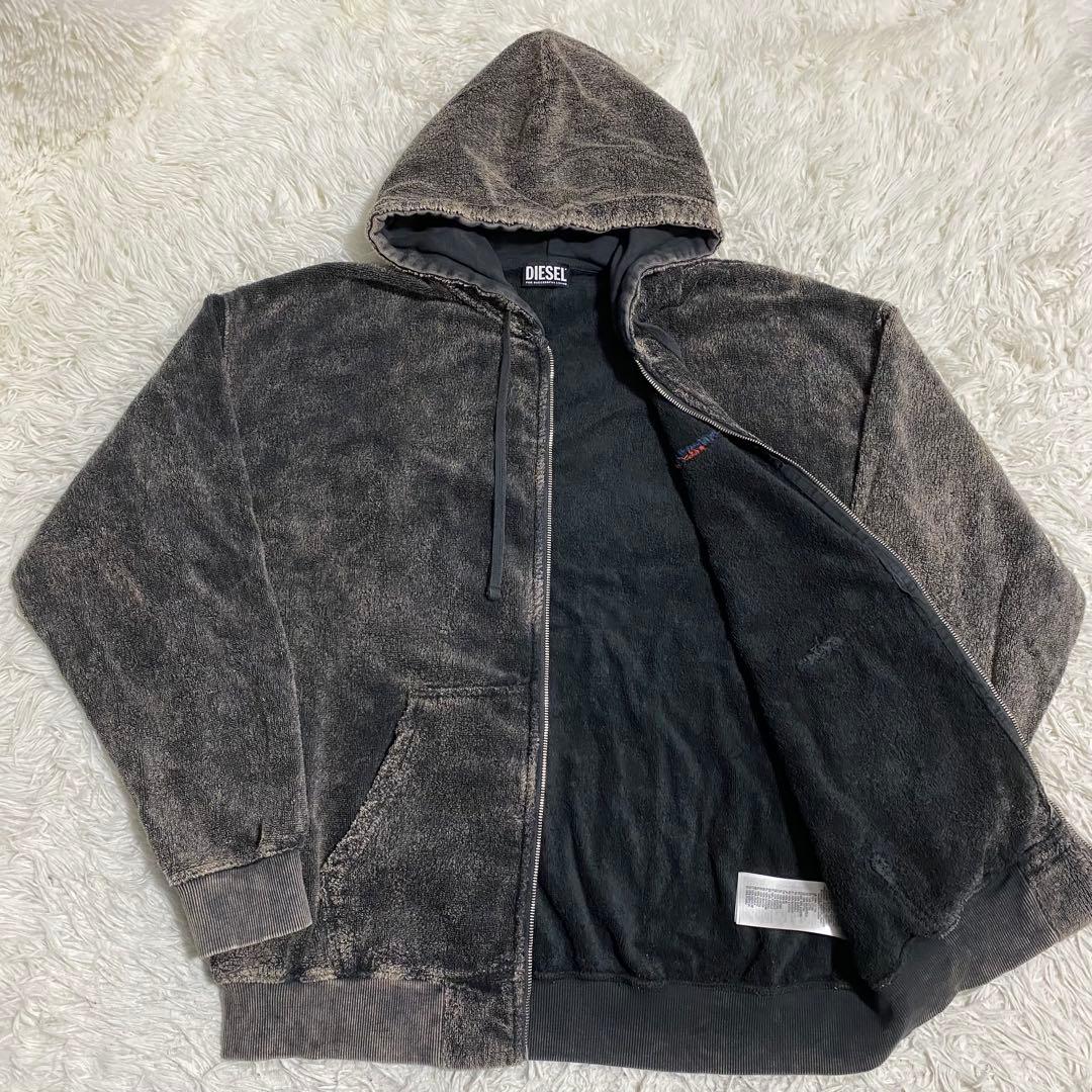 DIESEL ジップパーカー ガーメントダイ アシッドウォッシュ Mサイズ